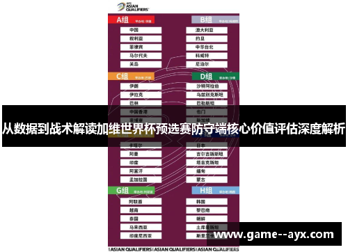 从数据到战术解读加维世界杯预选赛防守端核心价值评估深度解析